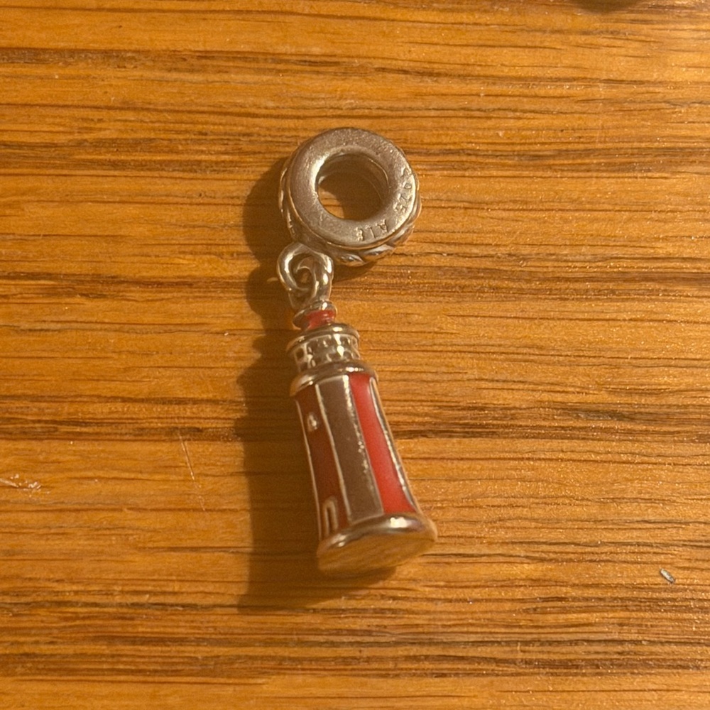 Pandora Silver and Red Charm